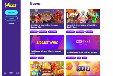 Wildz – news page